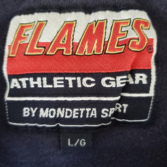 Vintage Calgary Flames 1/4 Zip Sweatshirt - L - Picture 4 of 6